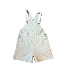 Women’s Large Beige Mountain Blues Shortalls EUC